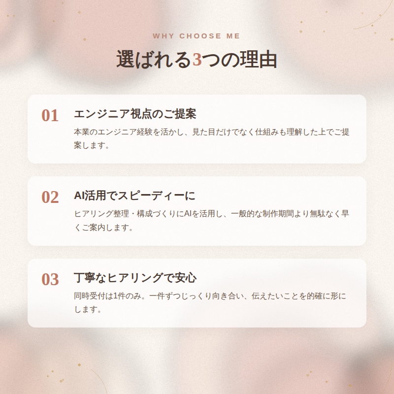 店舗・サロン様向けHP制作します AIも活用し、丁寧かつスピーディーに制作 イメージ2