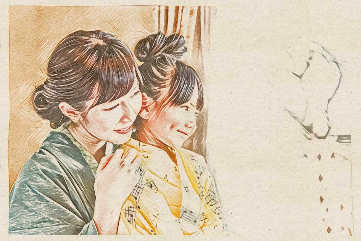 写真をイラスト画像に加工します 家族や恋人、ペットの写真など様々は写真をイラスト画像！ イメージ1