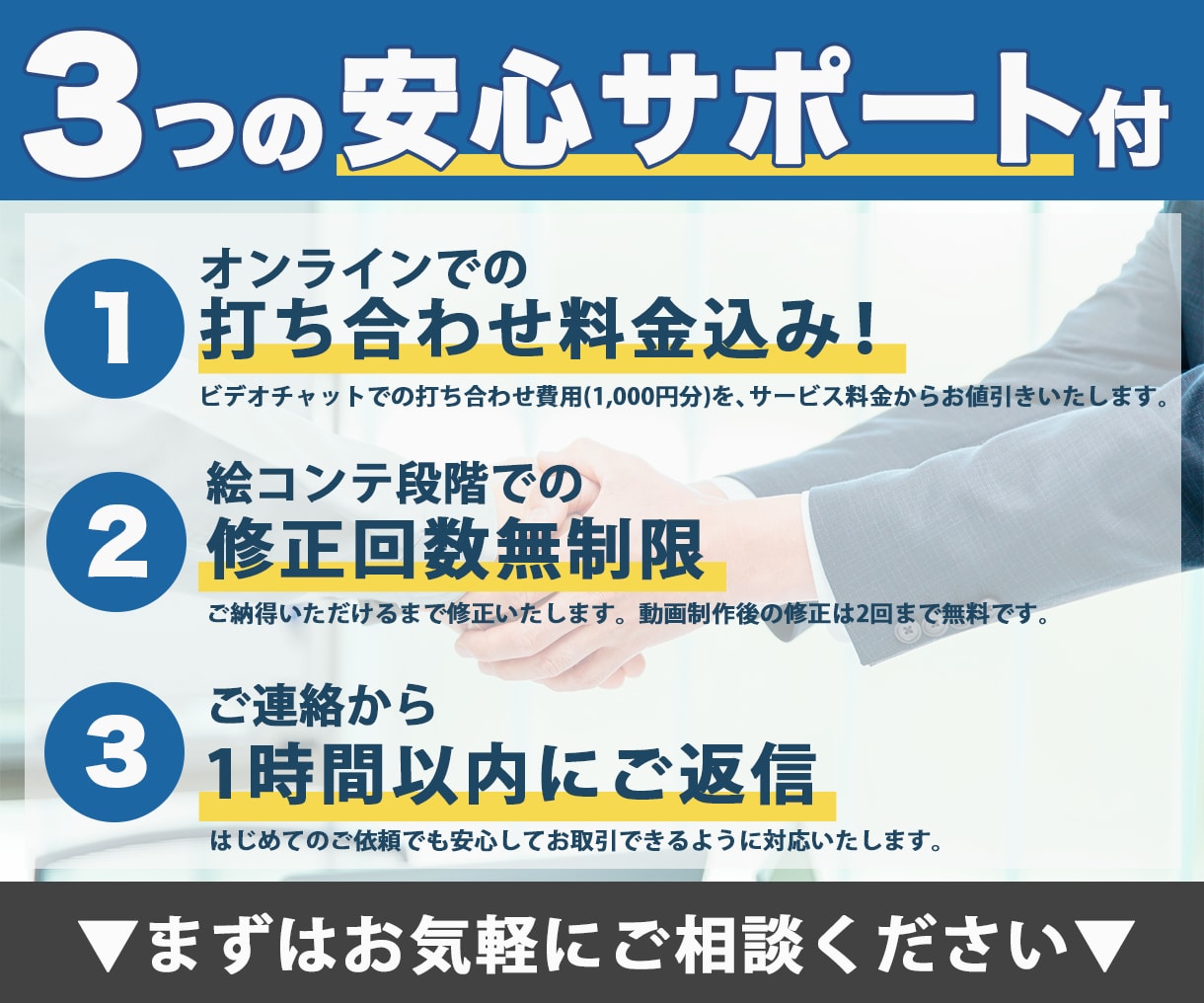高クオリティ/効果のある広告動画を制作します お問い合わせ数が増加する動画を研究しました✍️ イメージ4