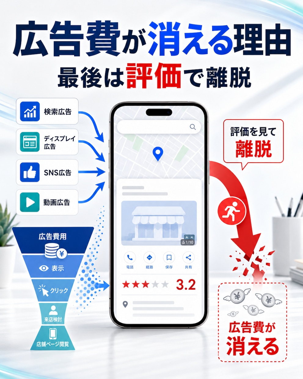 Googleマップ初期化で低評価クチコミ削除します MEO対策に悪質な低評価レビューのリセットを支援 イメージ3