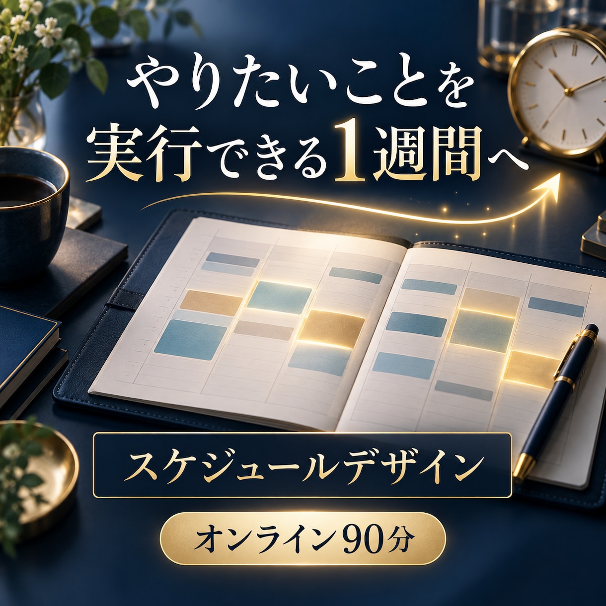 やりたいことが進む1週間の予定を一緒に作ります 忙しい毎日を整理し、無理なく続く行動計画を90分で完成 イメージ1