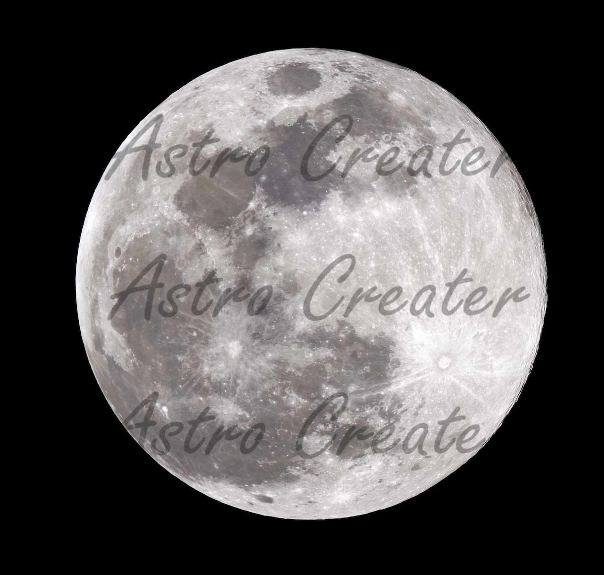 満月（スノームーン）の天体写真素材をご提供します 高橋製作所の高性能鏡筒を使用した高画質天体写真のご提供です イメージ1
