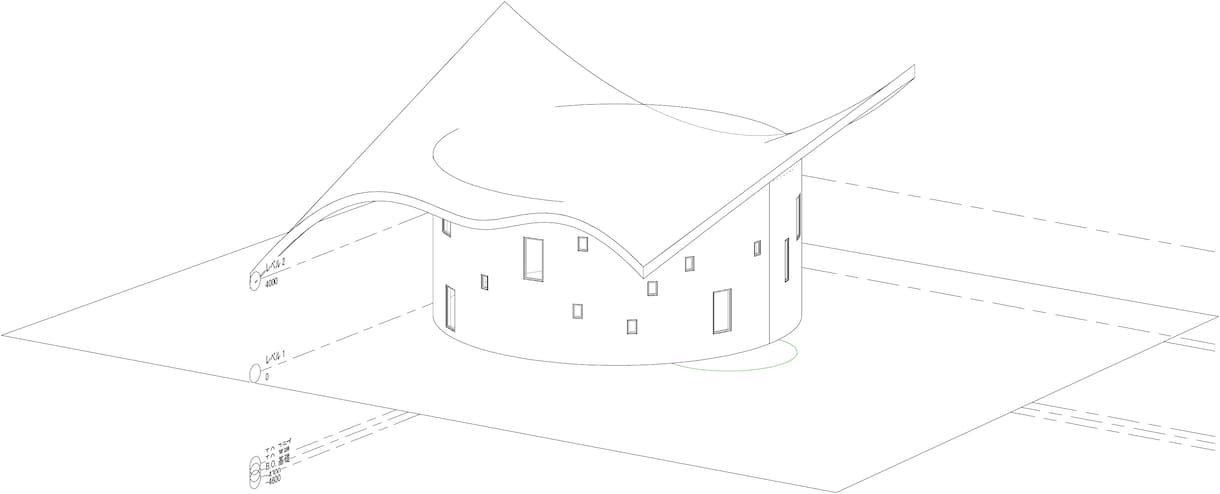 BIMにより2D図面を3D図面化致します 新規物件や既存建物などの図面をBIM化しCAD図に致します。 イメージ1