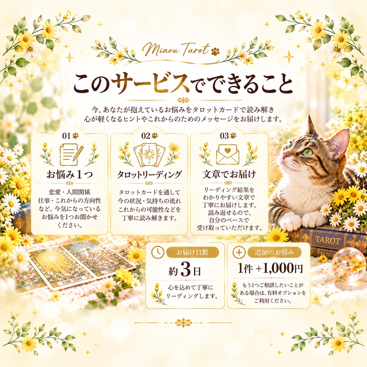 タロットであなたのお悩みを読み解きます 今のあなたに必要なメッセージを丁寧にお届けします イメージ3