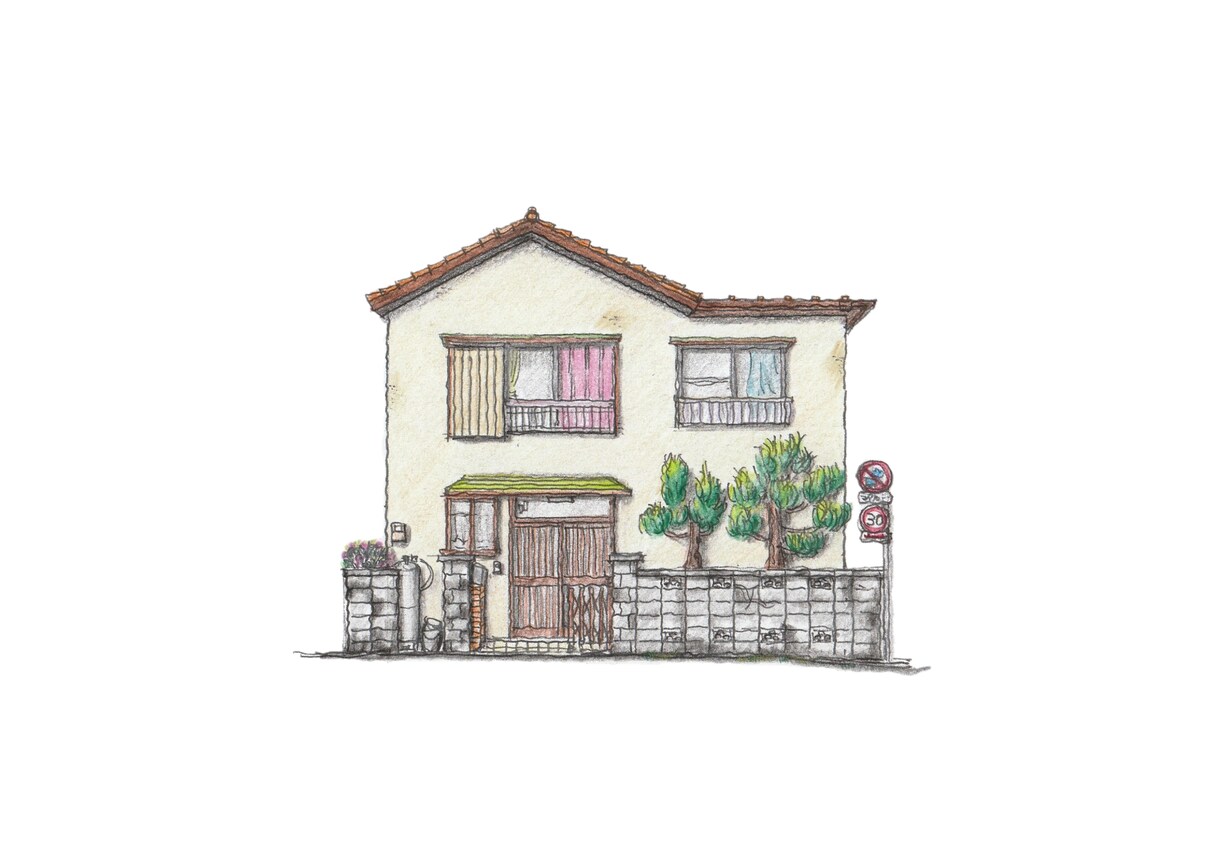思い出に残したい建物を手描きします 解体、建替、リフォームさ、売却などされた建物の再現します イメージ3