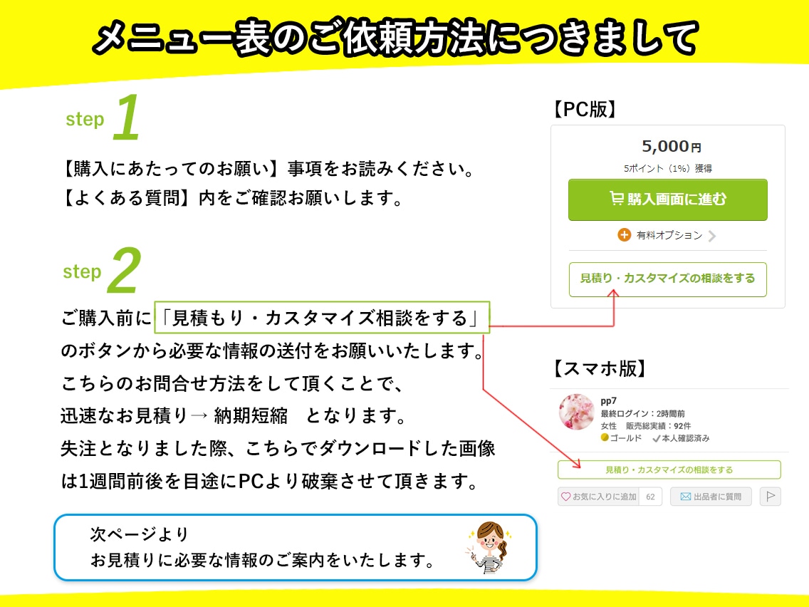 文字のみでも！見やすいメニューのデザインをします 「いいね！」と認知度をアップさせたい飲食店様向けです。 イメージ2