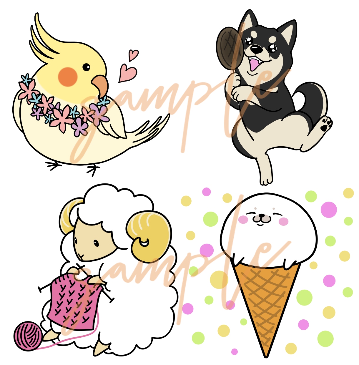 かわいい動物キャラクター/イラストお描きします 最大A3サイズまで対応！幅広い用途にお使いいただけます！ イメージ2