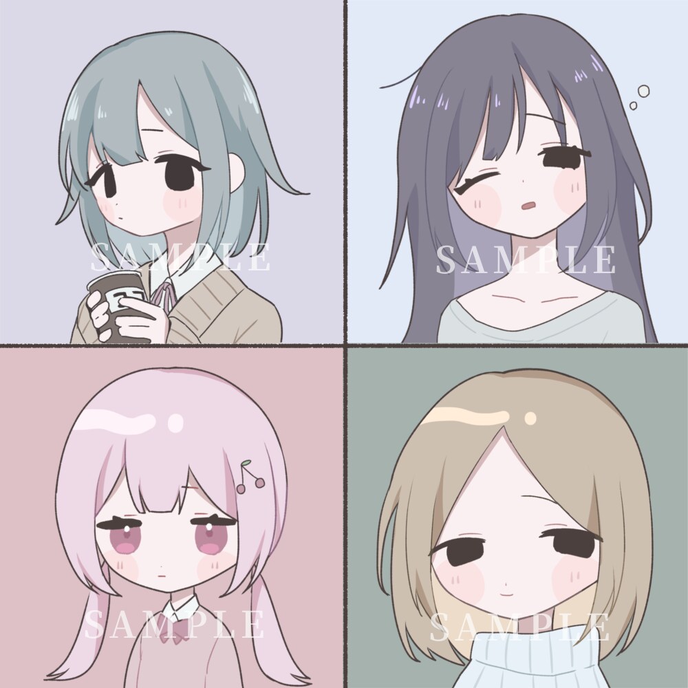 SNSアイコンお描きします 落ち着いた色合いのゆるめのイラストです イメージ1