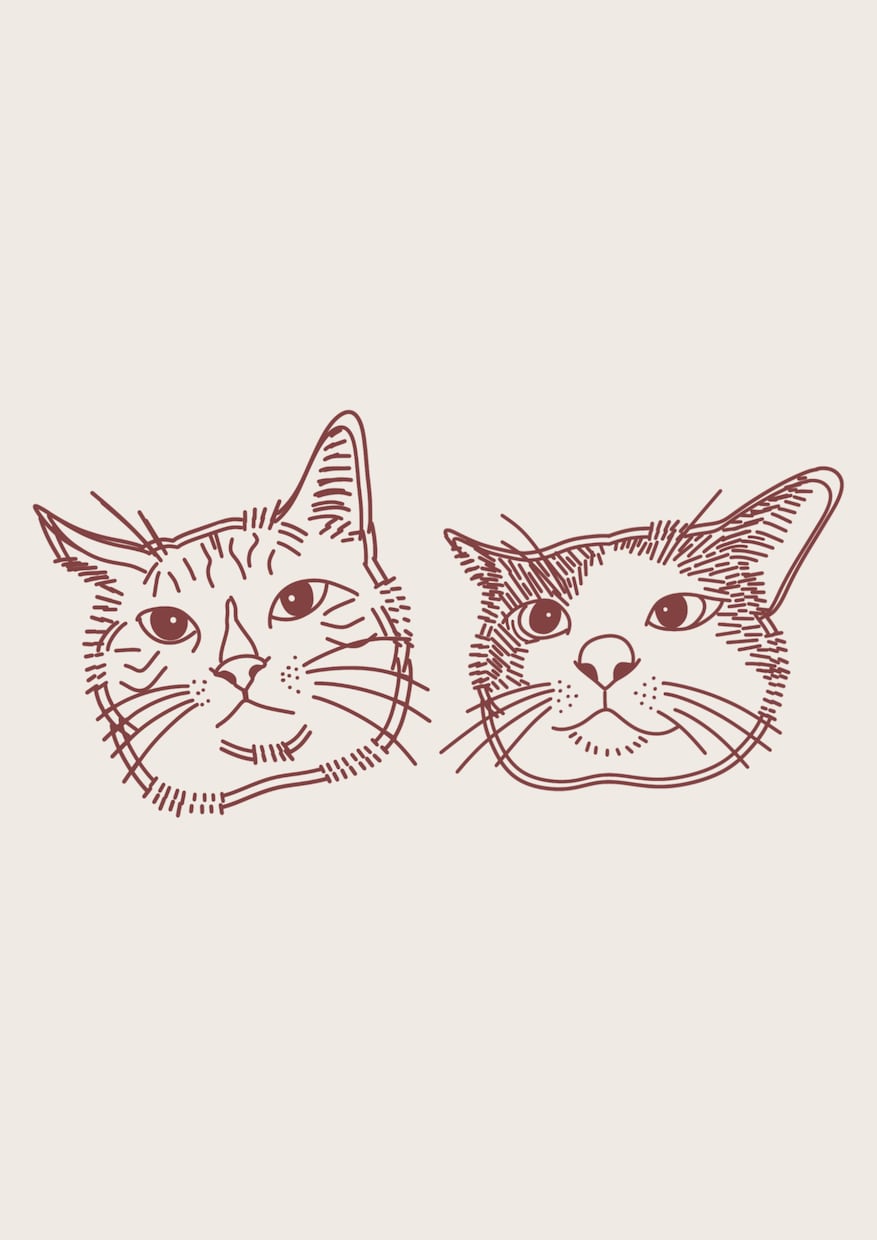 イラスト（文字自由）線画似顔絵❃描きます 写真を線画にてイラストにします☺︎お子様やペット、ご家族も◎ イメージ4