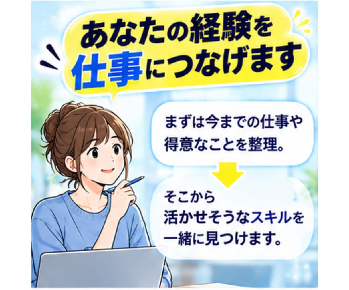 あなたの経験を活かせる裏方の仕事を一緒に整理します 目立ちたくない人の裏方AI活用術 イメージ5
