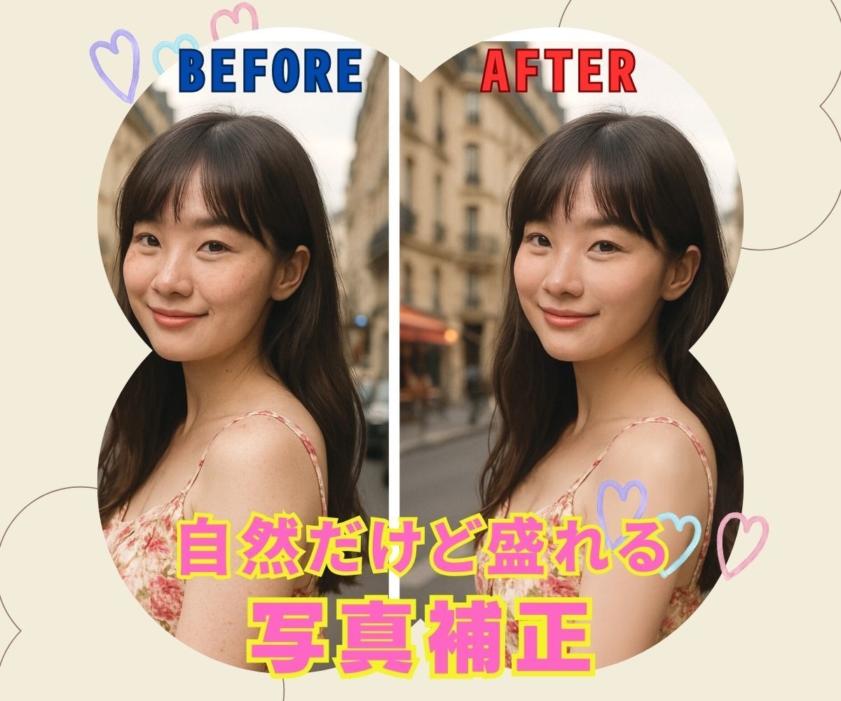 自然な美しさを引き出す画像補正をします インスタに◎やさしい写真修正（Photoshop・画像加工） イメージ1