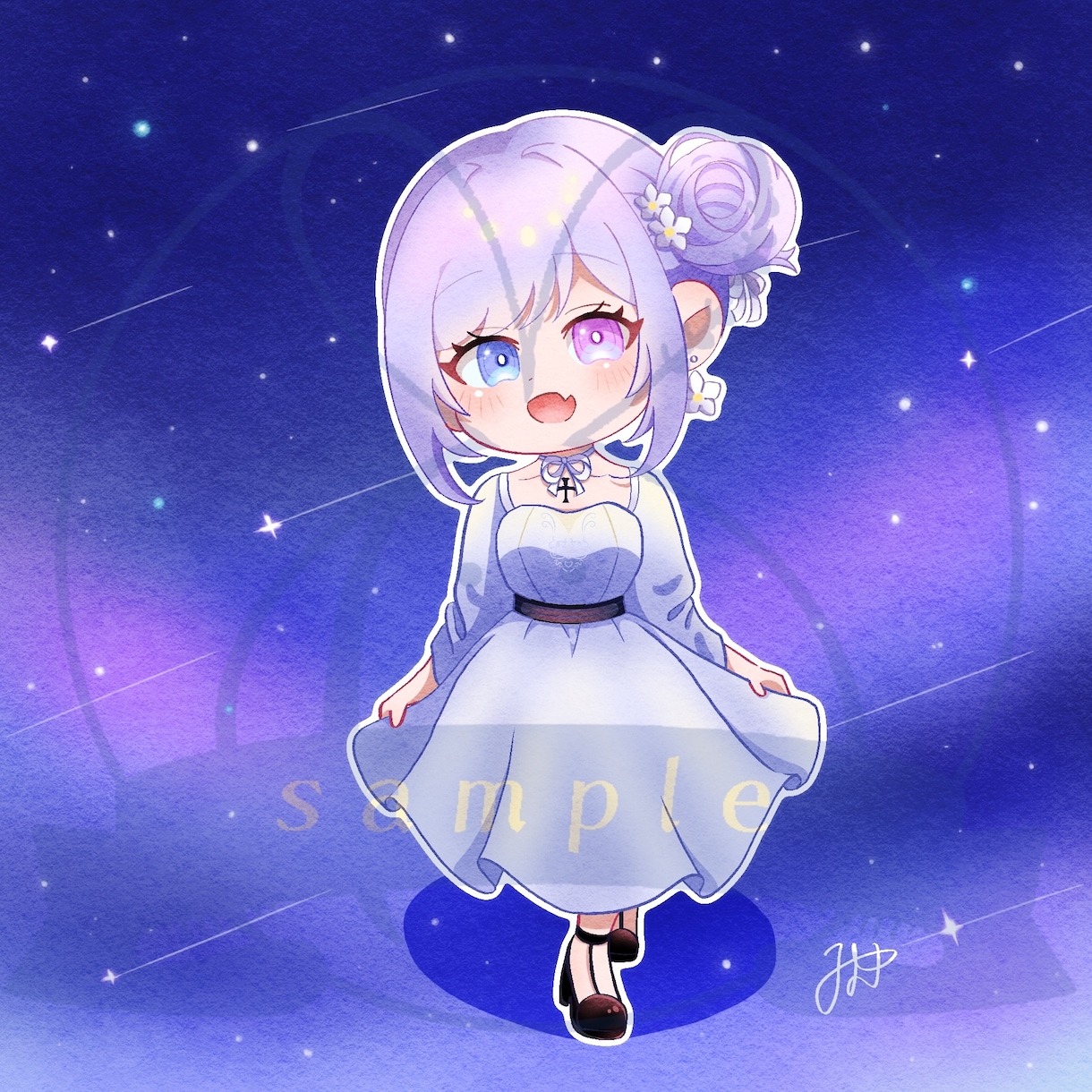 配信・SNSで使える！ぷっくりミニキャラ描きます ミニキャラ1体で配信もSNSも全部使える！ イメージ7