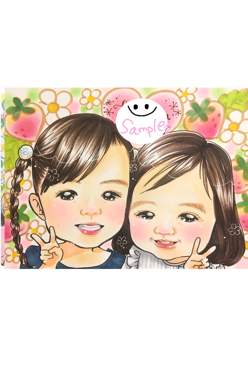 七五三やお誕生日に！明るく可愛い似顔絵お描きします 赤ちゃんやお子さんが得意です！バースデーやお祝いにせひ！ イメージ7