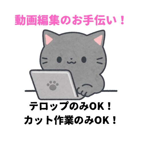動画編集をお手伝いします コスパ重視!テロップ入れのみもOK! イメージ1