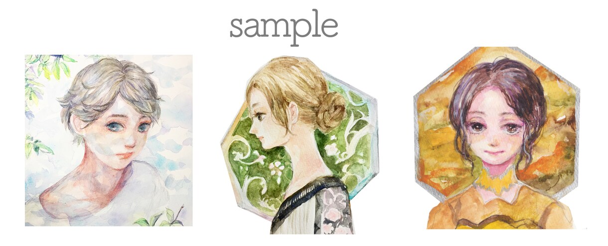 SNSのアイコンを水彩画で制作いたします 優しい雰囲気のイラストアイコンを求めている方はぜひ。 イメージ3