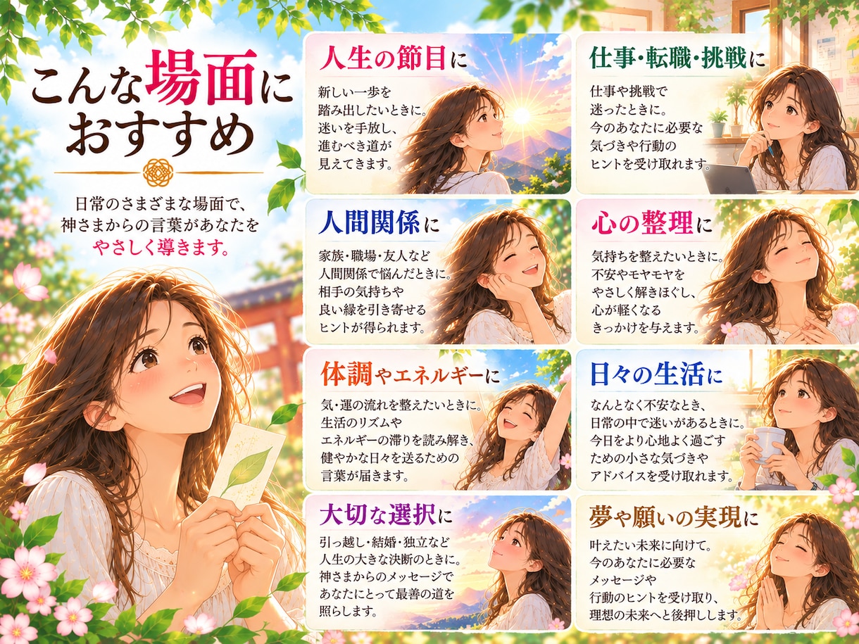 全10項目♪ことのは神籤【ことのはみくじ】伝えます 今のあなたに届く、神さまのメッセージ言の葉を10項目でお伝え イメージ4