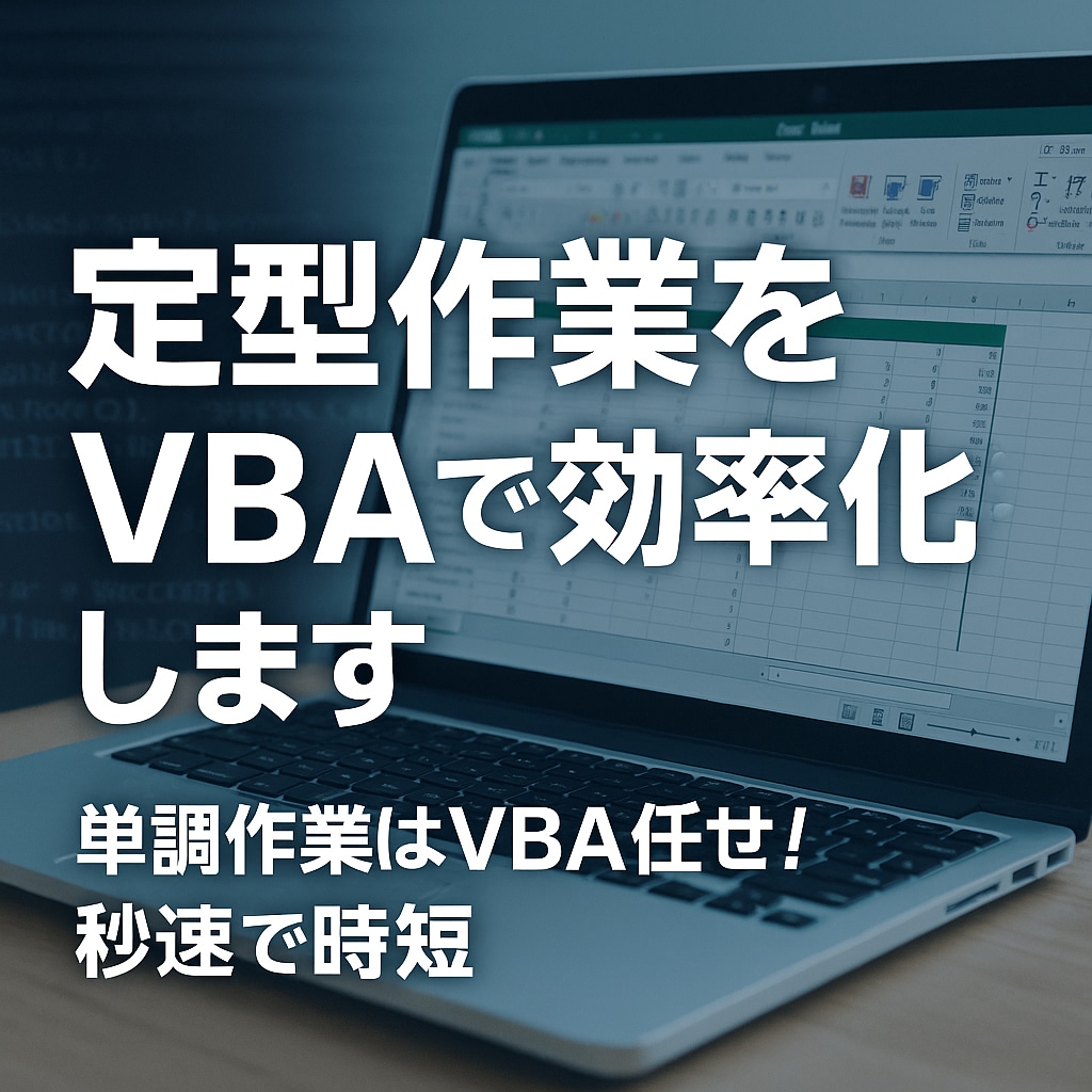 月10h削減！定型作業を1クリック化します 単調作業はVBA任せ！秒速で時短 イメージ1