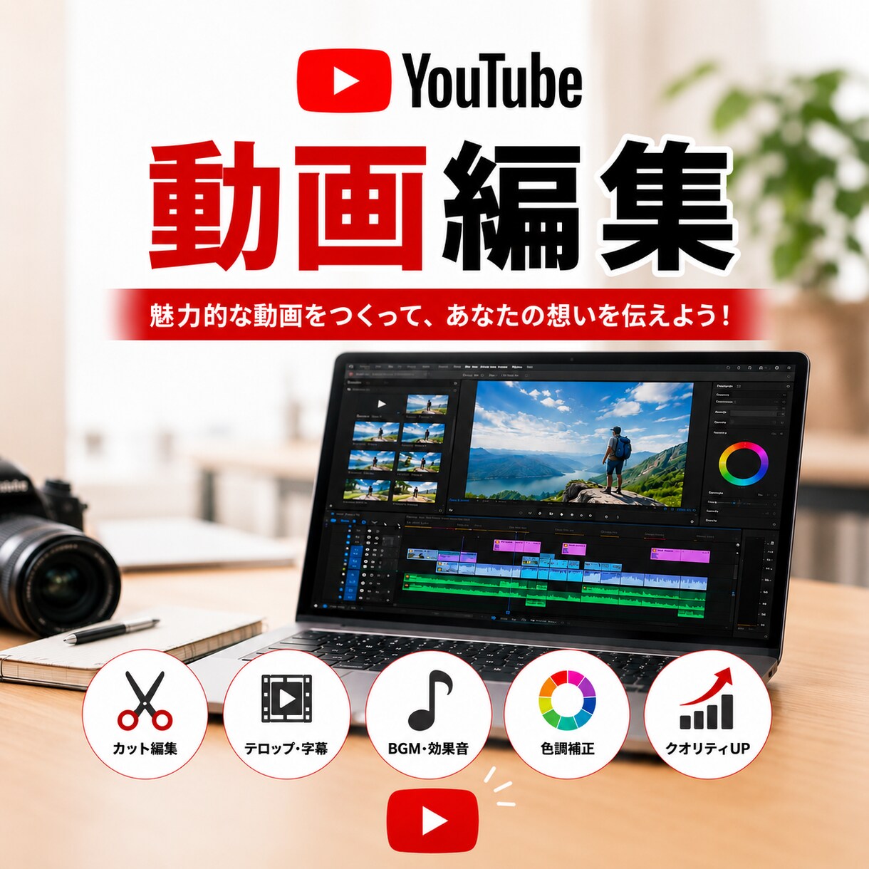 YouTube用の動画を編集します 面白く、テンポよくしたいなら、私にお任せください！ イメージ1