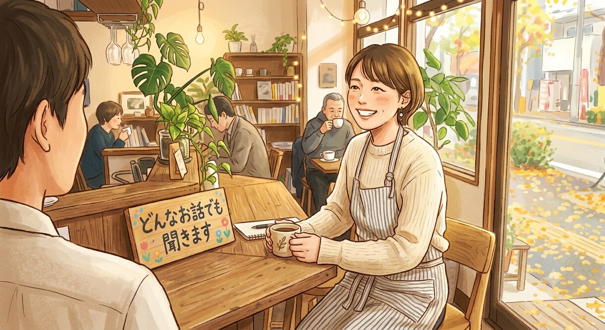 日頃頑張ってる男性のお話を聞きます 心病気の事、恋愛､仕事､雑談なんでも構いません イメージ1