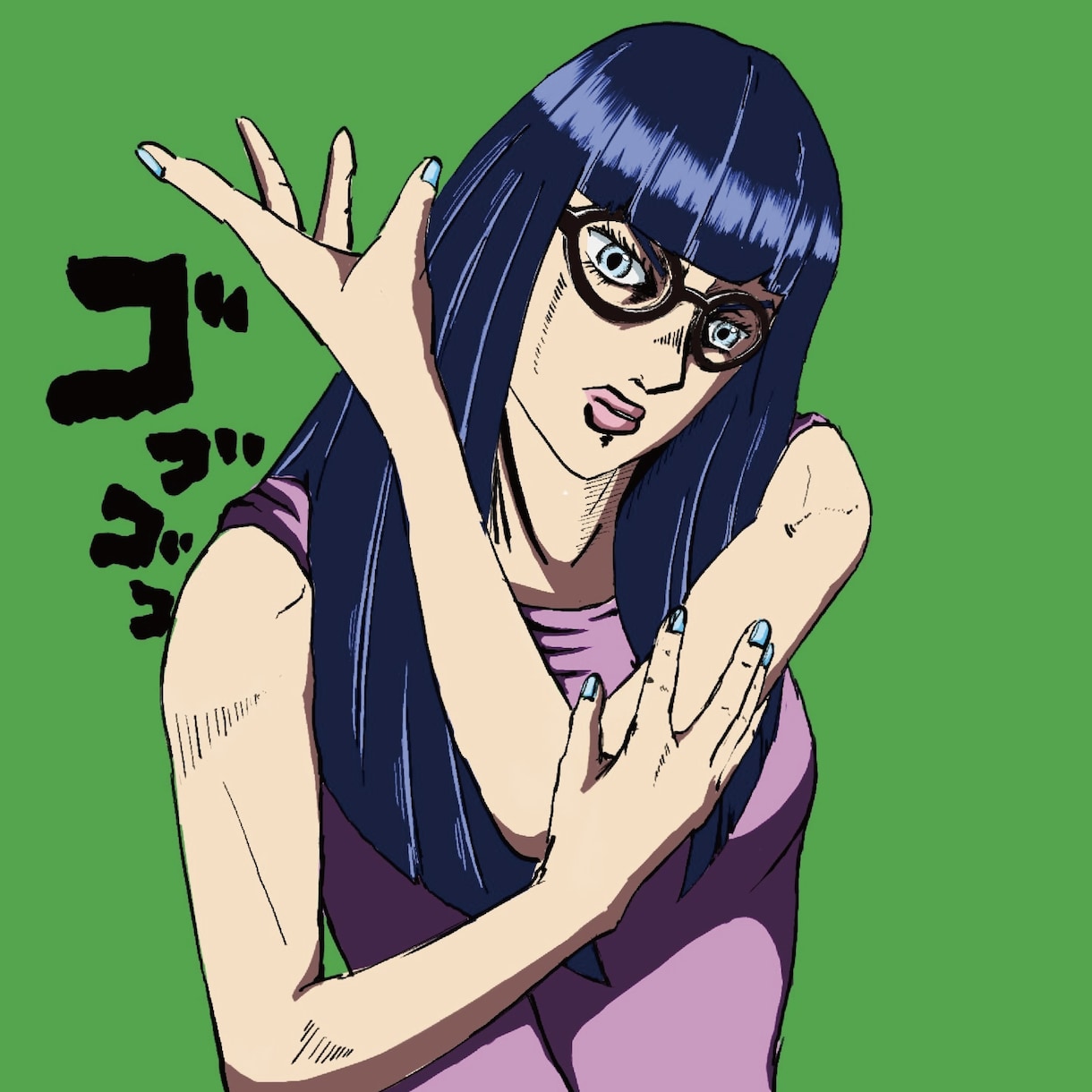 ジョジョ風インスタアイコン描きます 『あなたの人生を、「ジョジョ立ち」させよう。』 イメージ1