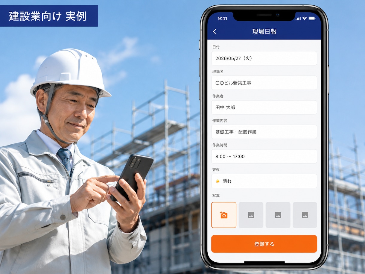 現場のアナログ作業をIT化し無駄な時間を削減します 貴社オリジナルアプリ開発/上場企業受注実績/代表が全工程対応 イメージ2