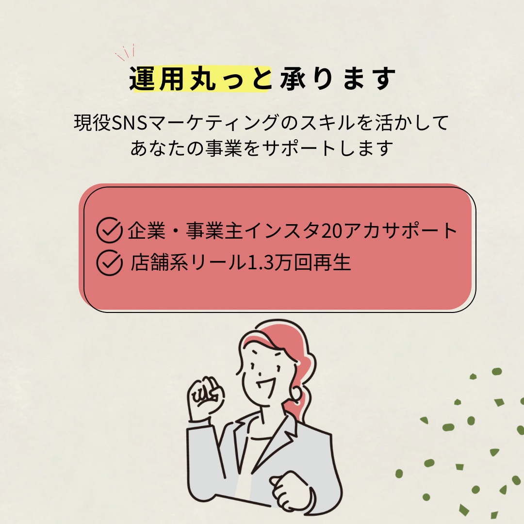 限定２件⭐️店舗の収益の目標達成までサポートします 飲食店（実店舗）のインスタ運用を徹底的にサポートします。 イメージ3
