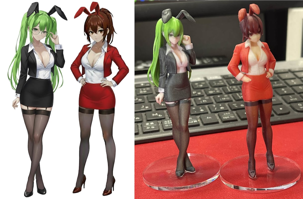 生成AIキャラクターを実物フィギュアを作成します 生成AIキャラクターを彩色済3Dプリントフィギュアに イメージ1