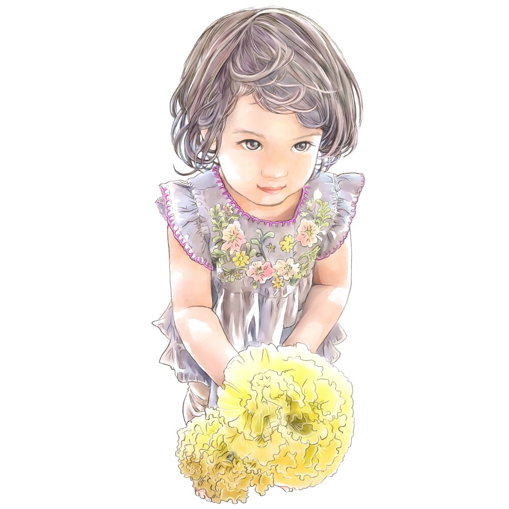 リアル水彩風似顔絵イラストお描きします 色合い柔らかな似顔絵お描きします。アイコンやプレゼントに❤︎ イメージ3