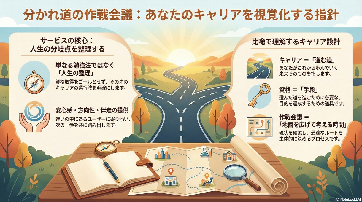 資格を取るか迷うあなたへ｜キャリア戦略を整理します 10資格を持つキャリコンが人生の分岐点を一緒に整理 イメージ1