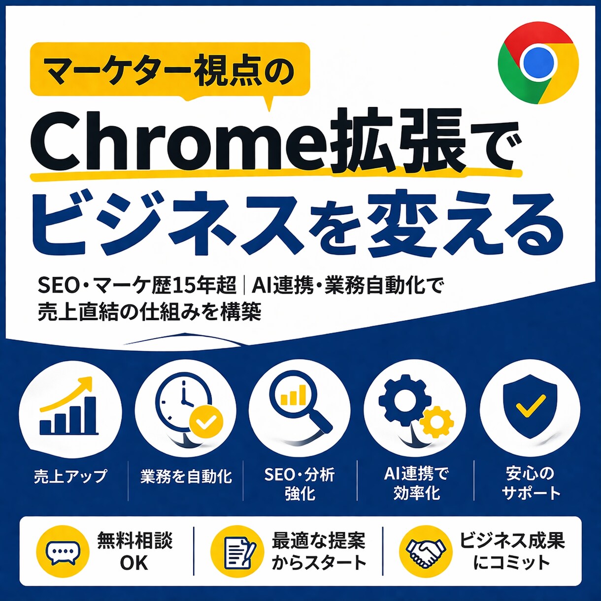 マーケター視点のChrome拡張でビジネス変えます SEO・マーケ歴15年超｜業務自動化で売上直結の仕組みを構築 イメージ1