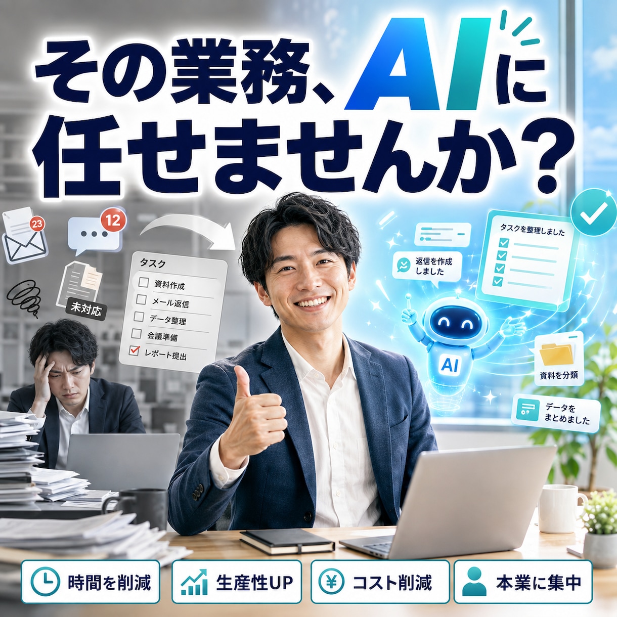 業務効率化するAIエージェントを開発します 問い合わせ対応から採用・調査まで、貴社専用AIを構築 イメージ1