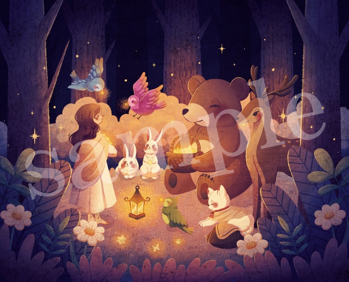 絵本のようなイラストをお描きします 優しい絵本風テイストで素敵なイラストをお届けします！ イメージ4