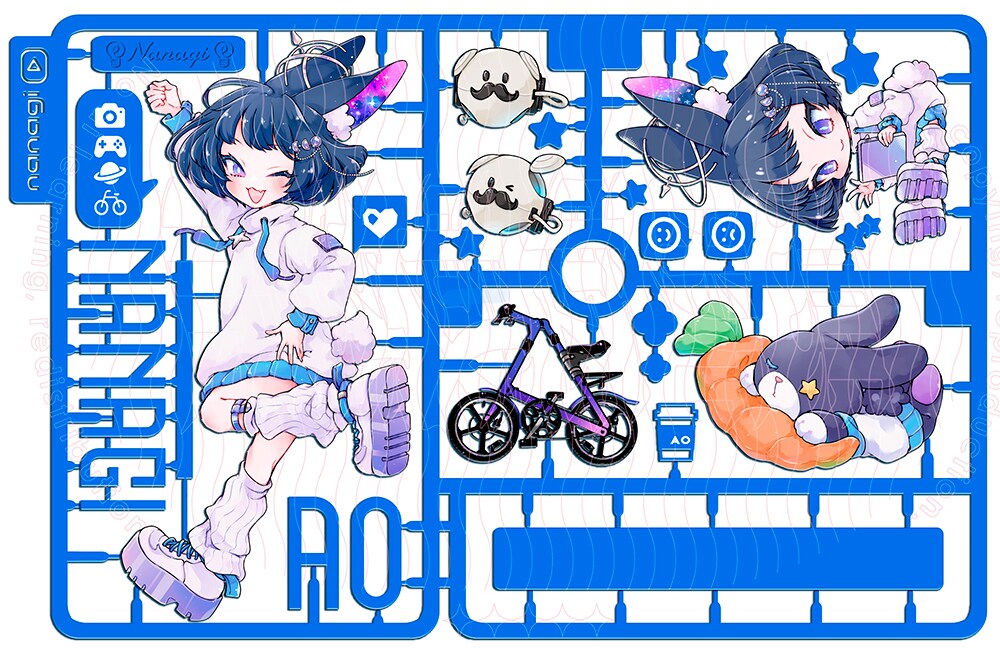きらきら華やかなイラスト描きます 1枚絵や配信サムネ、アイコン等、幅広くご対応します！ イメージ1