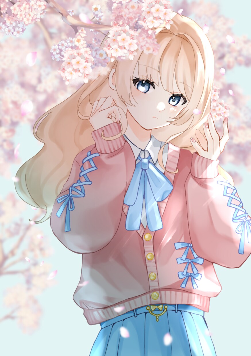 商用利用OK桜と春服量産イラスト描きます 早期購入でバストアップトリミング加工イラストが付いてきます! イメージ6