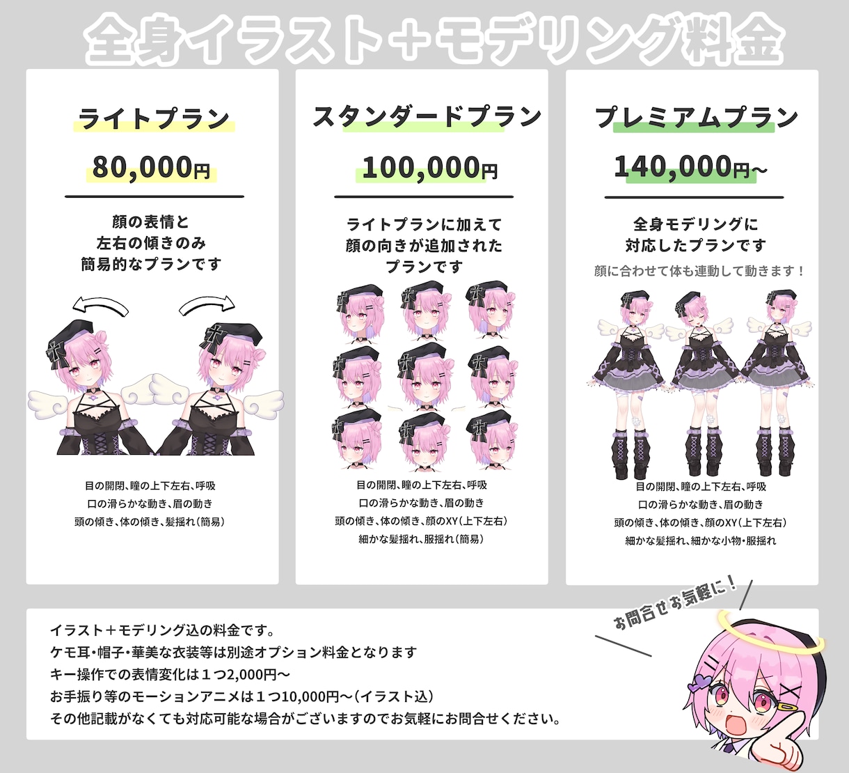 Vtuberモデル全工程制作します モデリングのみも大歓迎！お気軽にお問合せください イメージ3