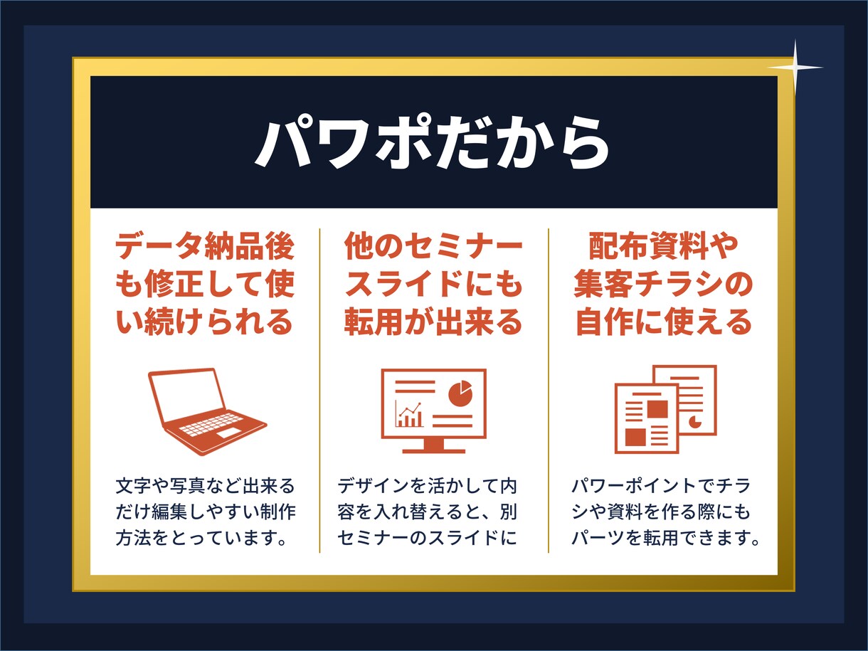 セミナースライドを魅力的にデザインします コンテンツの価値を高め受講者に魅力が伝わるパワーポイント イメージ2