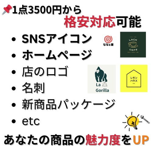 評判良し!商用利用可能なロゴを良心価格で作ります 副業や起業でビジネス使えるオジリナルロゴが必要な方へ イメージ6