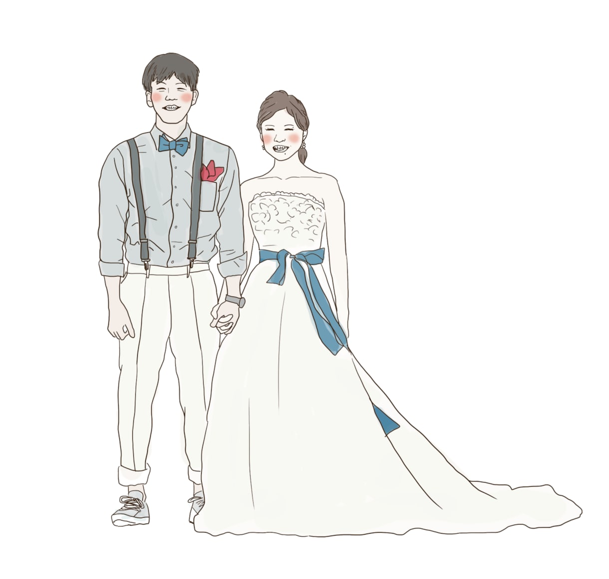 ウェディングイラスト受けたわまります 心温まるデザインでお客様の結婚式を彩ります イメージ1