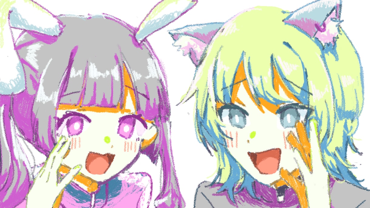動画サムネ、snsのアイコンヘッダー等描きます 絵の雰囲気、詳しい指定等すべて寄り添います！【迅速な納品】 イメージ2