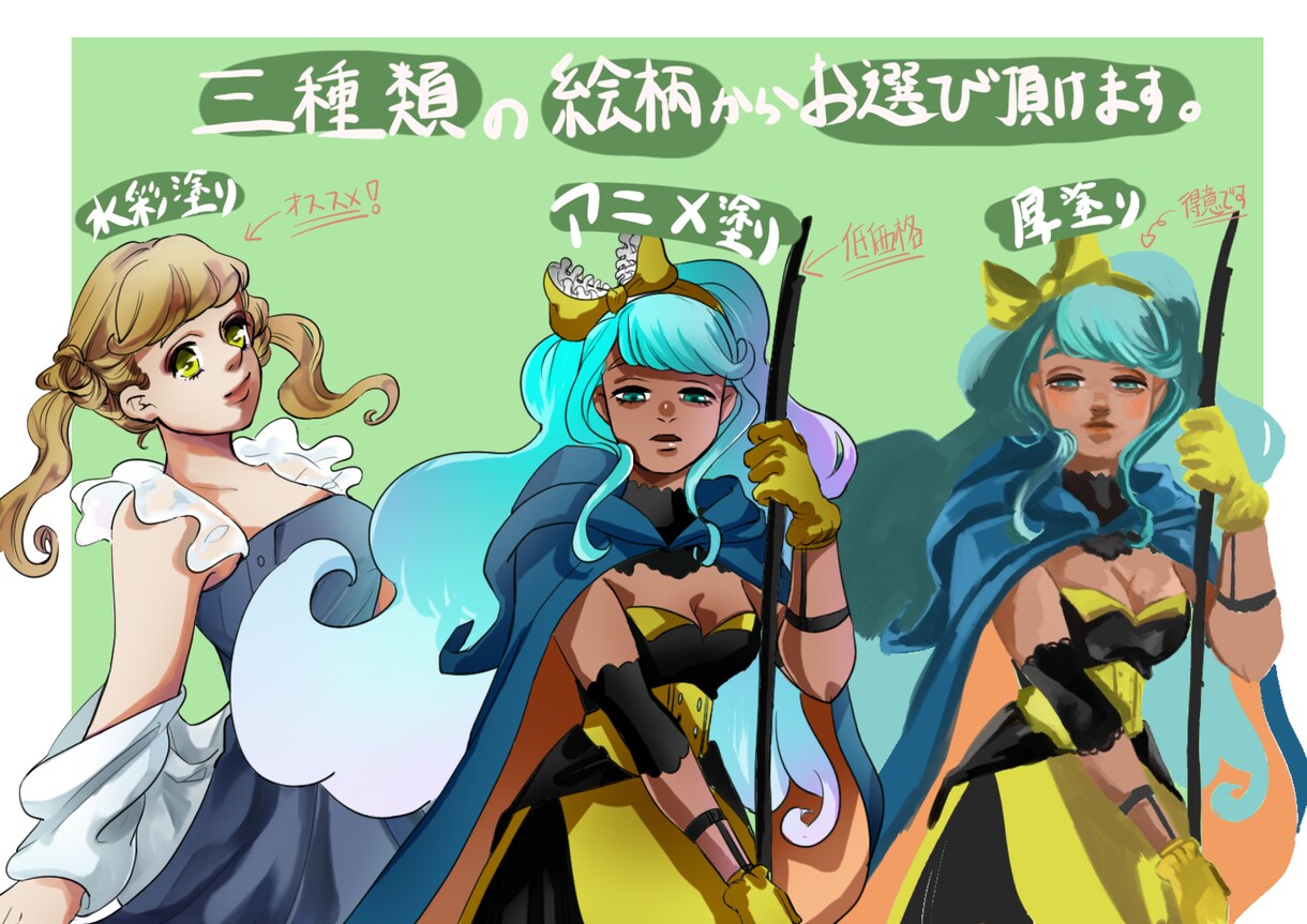 TRPG ゲームなどに！立ち絵イラスト制作致します 男性 女性 表情差分 TRPG等に対応した人物制作致します！ イメージ3