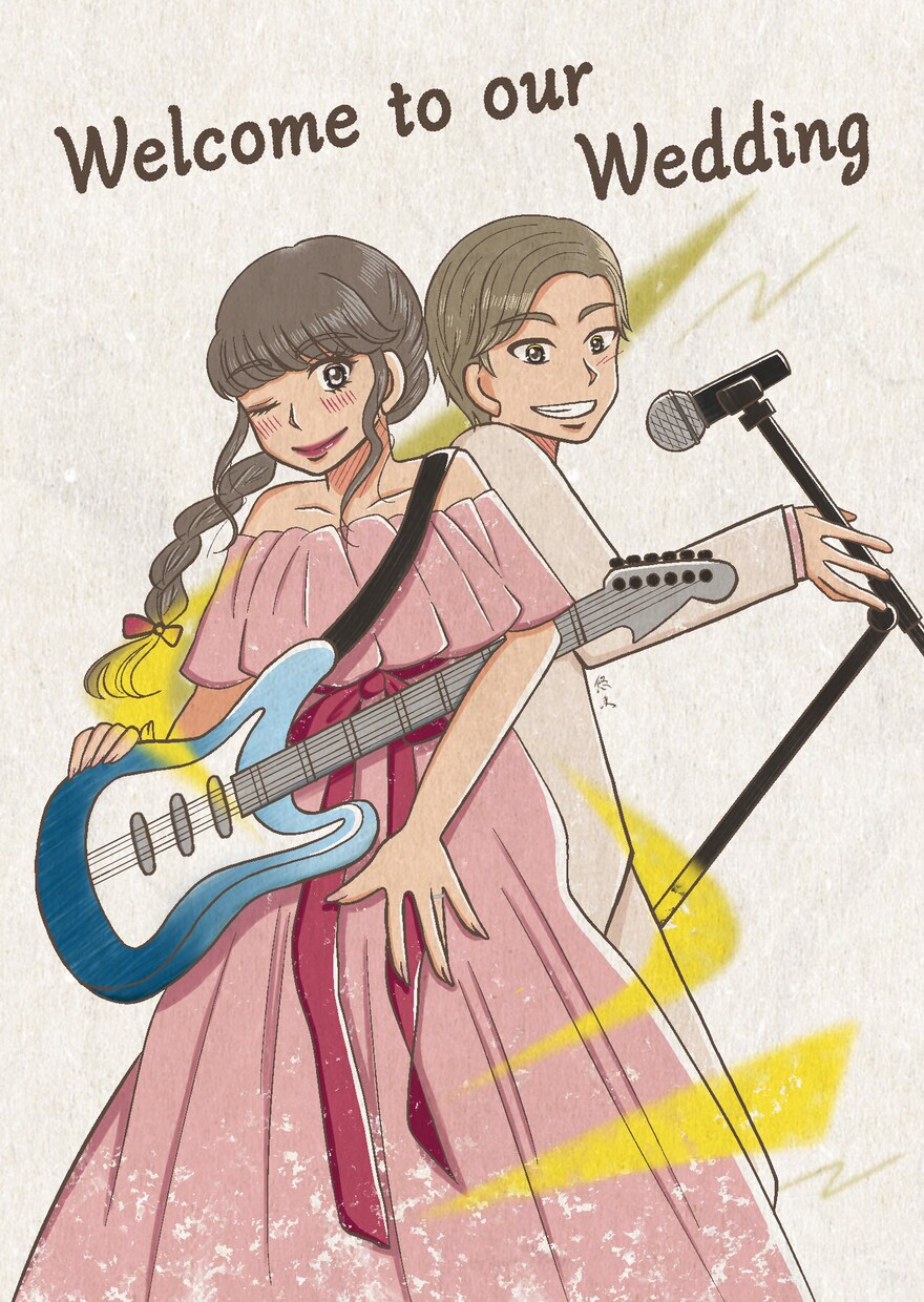 レトロな少女漫画風ウェルカムボード描きます イラストならではの妄想大爆発な思い出作りにいかがですか？ イメージ3
