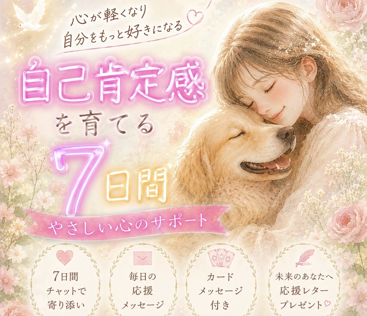 明るく自分をもっと好きになるサポートします 7日間チャット♡自己肯定感アップしてキラキラした人生を歩もう イメージ1