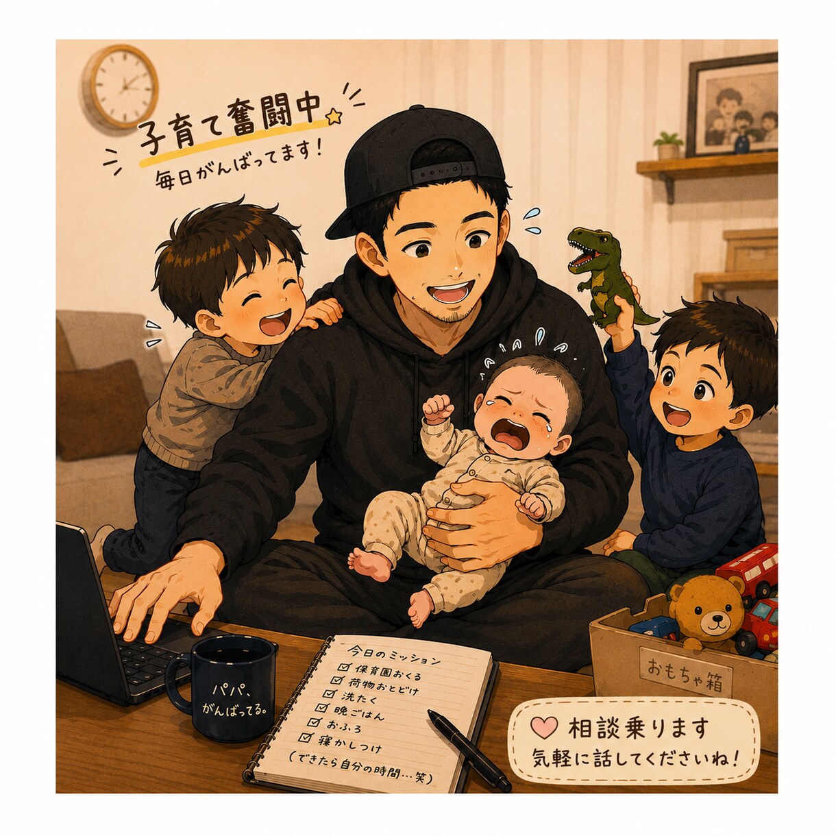 現役3児パパが子育て相談に乗ります 正解がないのが育児です！1人で抱えないで！ イメージ1