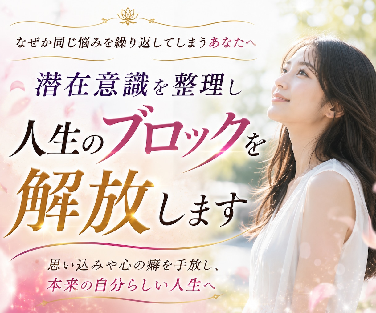 潜在意識を整え人生を好転させるお手伝いします 繰り返すお金・人間関係・仕事の同じ悩みの根本原因を見つけます イメージ1