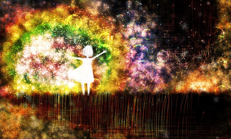 黒を基調とした幻想ファンタジー背景イラスト描きます 空や宇宙。不思議な空間をお届けします。印刷郵送もok！ イメージ4