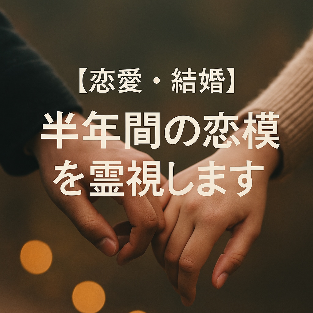 恋愛・結婚♡半年間の恋模様を霊視します 出会いの兆しから、進展・復縁・結婚の可能性までを読み解きます イメージ7
