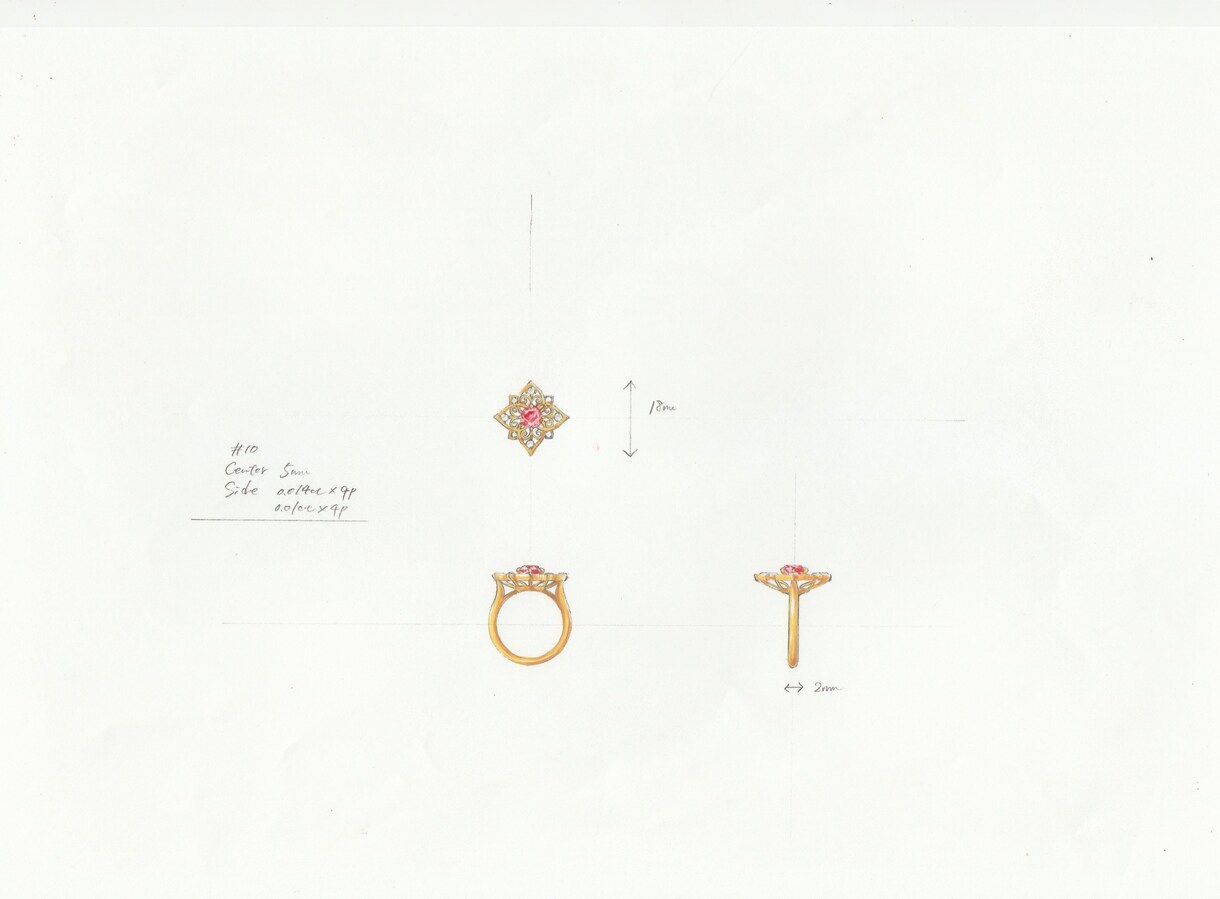 オンリーワンのジュエリーデザイン描きます 業界歴10年以上のジュエリーデザイナーがご提案します イメージ5