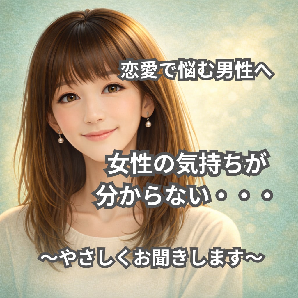 男性向け☘️誰にも言えない恋愛の悩みをお聞きします 男性の恋愛相談/女性の気持ちが分からない/片思い/復縁/不倫 イメージ1