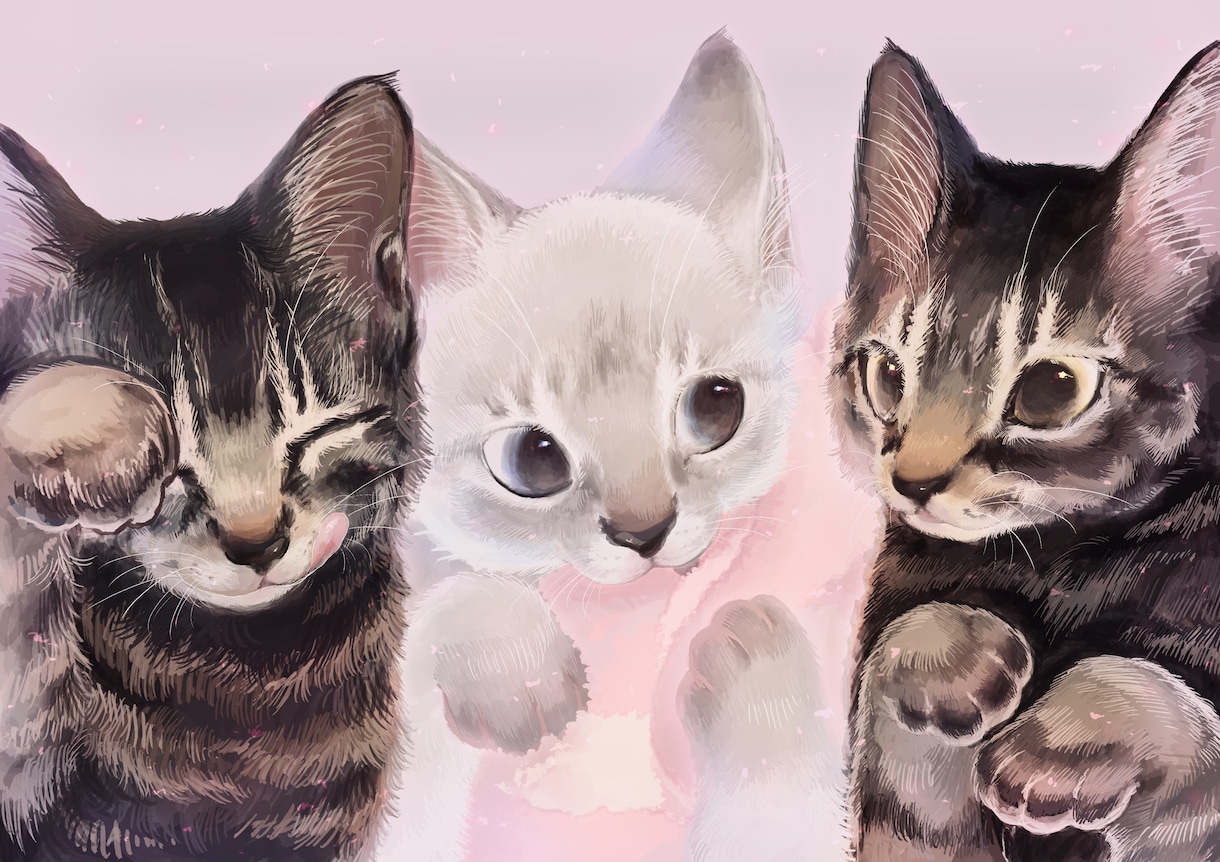 ペットの似顔絵制作します 大切なご家族との思い出、心を込めて丁寧に制作いたします。 イメージ1