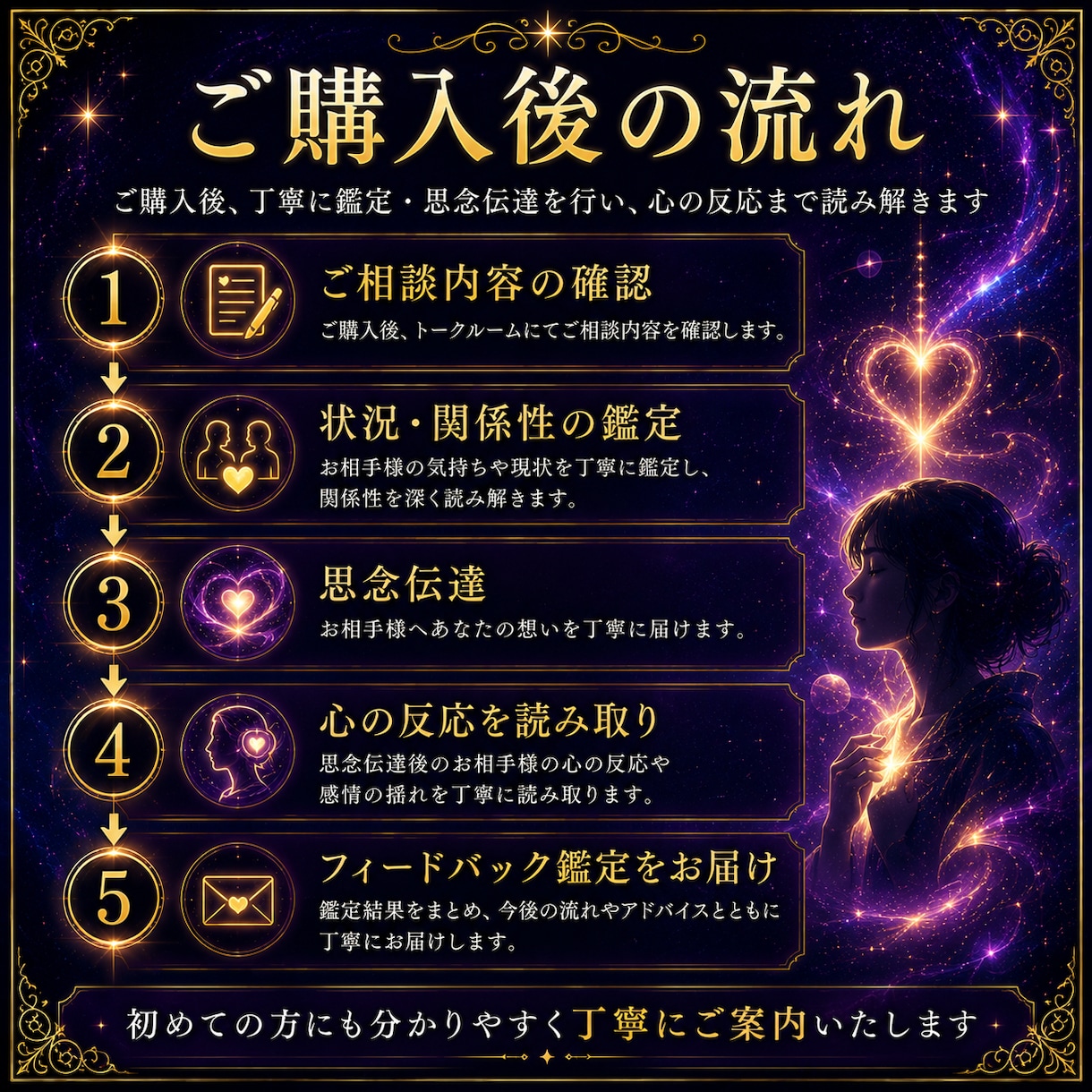 思念伝達でお相手様の本音を丁寧に読み解きます 想いを届けた後の心の反応まで丁寧に読み解きます イメージ6